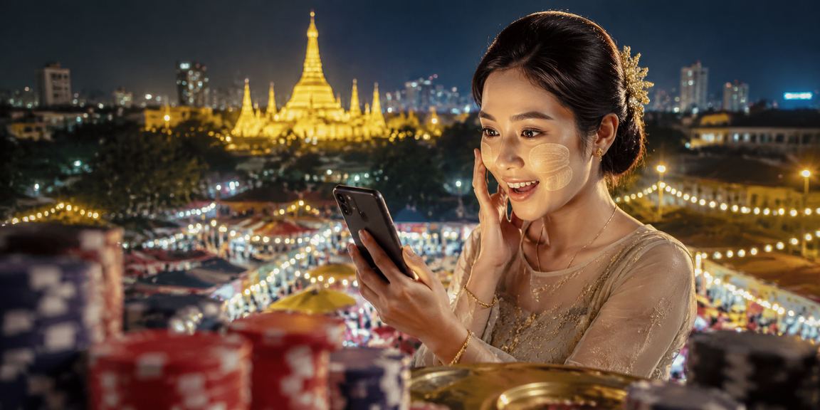 ရွှေတိဂုံဘုရားနားက မြန်မာတွင် စမတ်ဖုန်းကာစီနိုကစားစဉ်